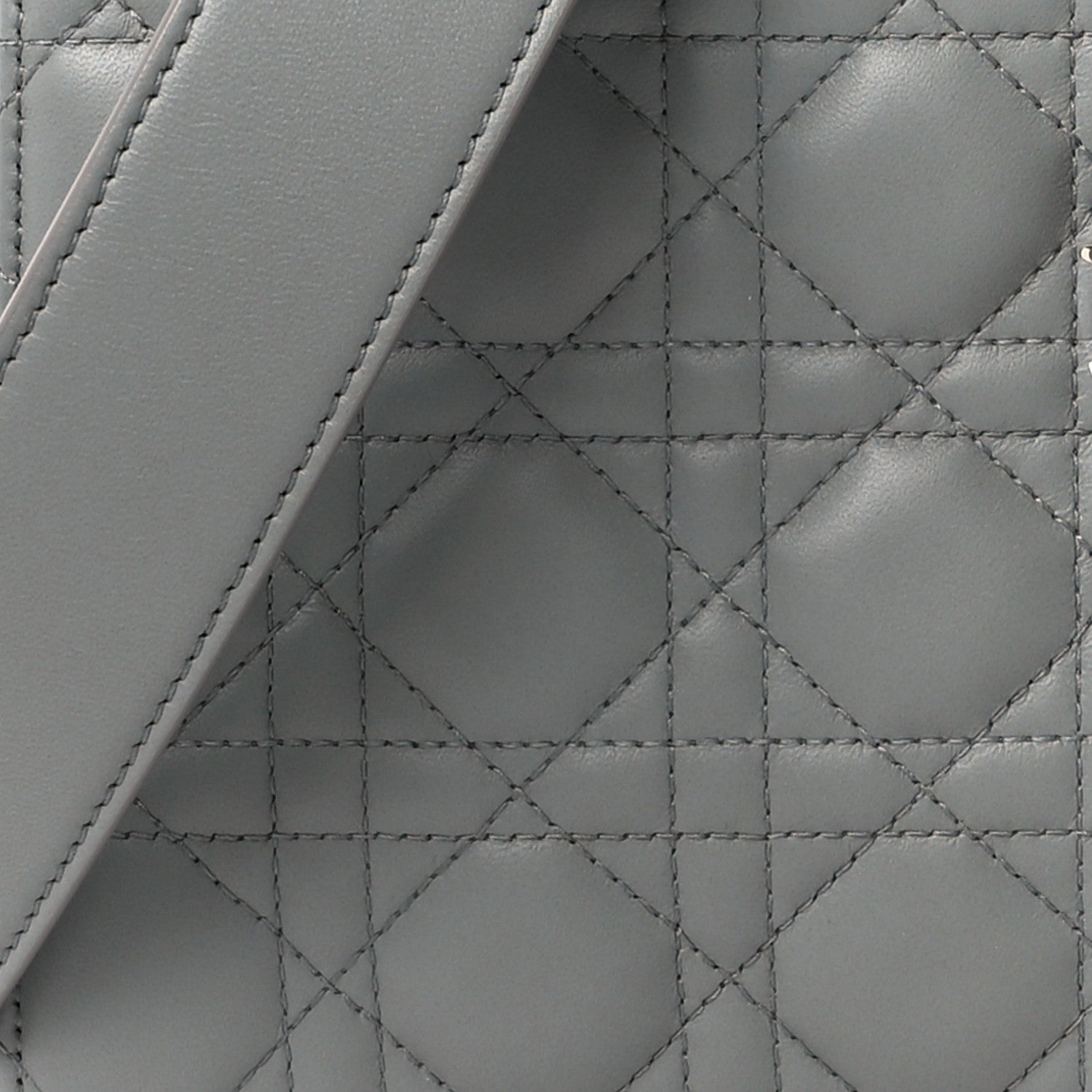 Christian Dior Lambskin Cannage Small My ABCDior Lady Dior Grey 8 of 11