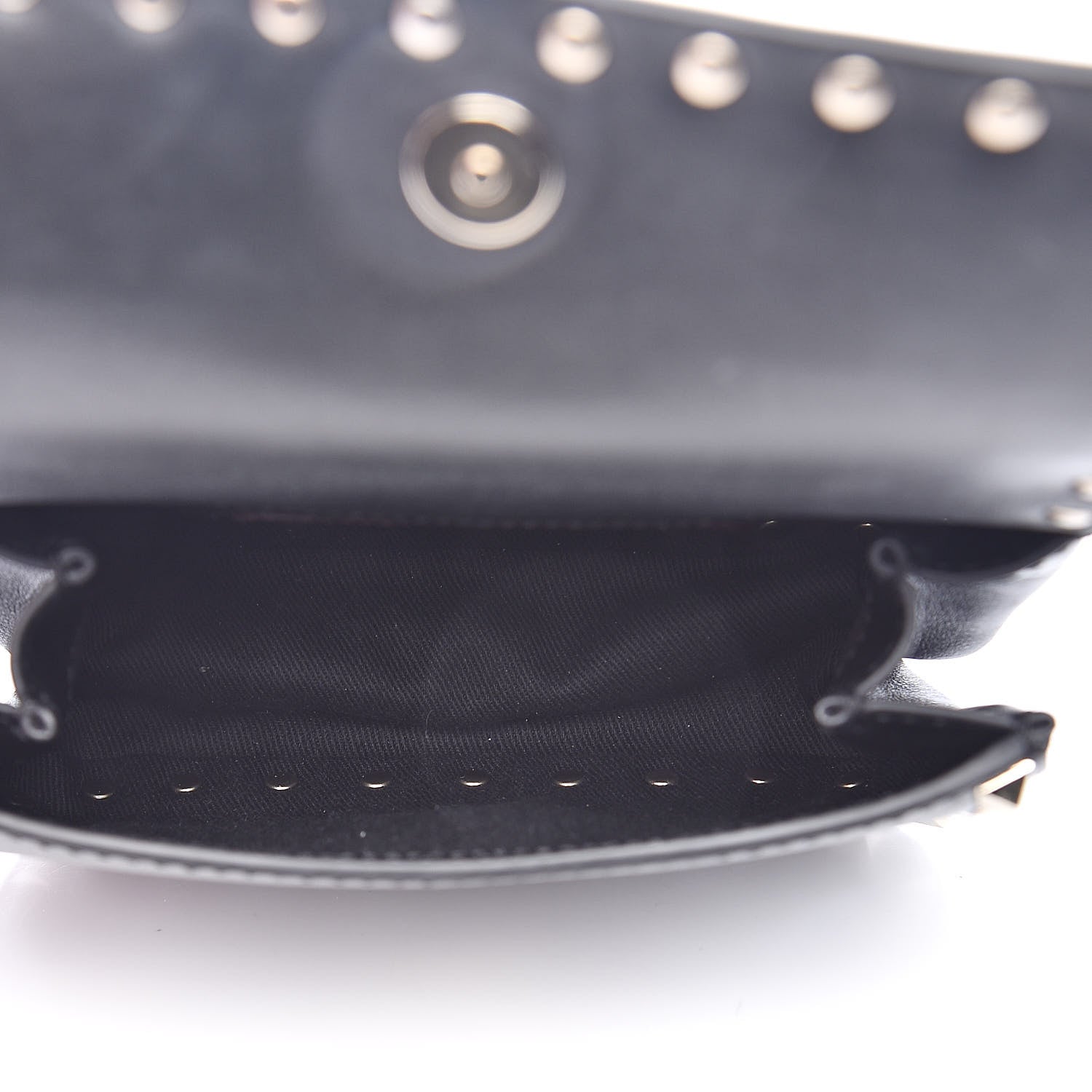 Valentino Garavani Calfskin Rockstud Belt Bag Black 5 of 12