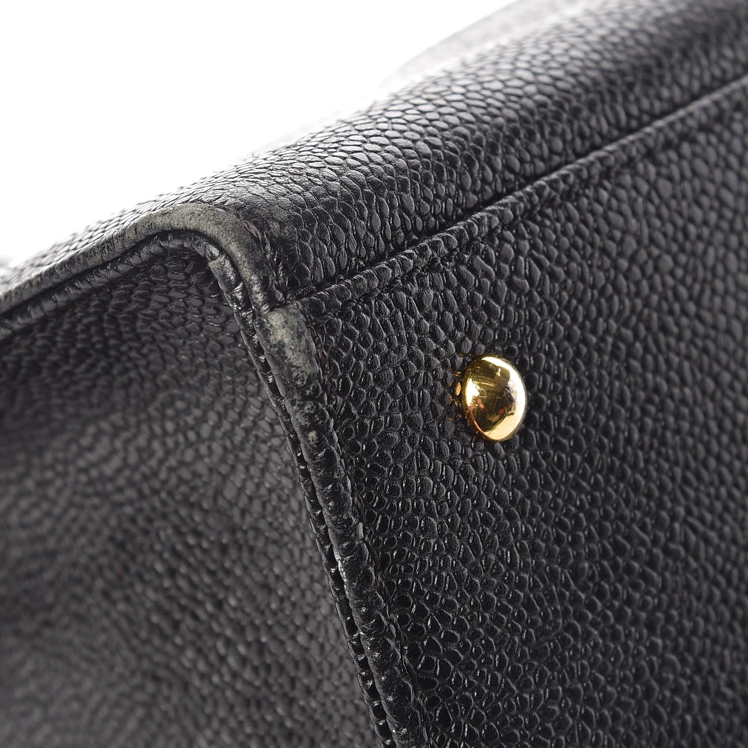 Chanel Caviar Large CC Shoulder Bag Black 8 of 13