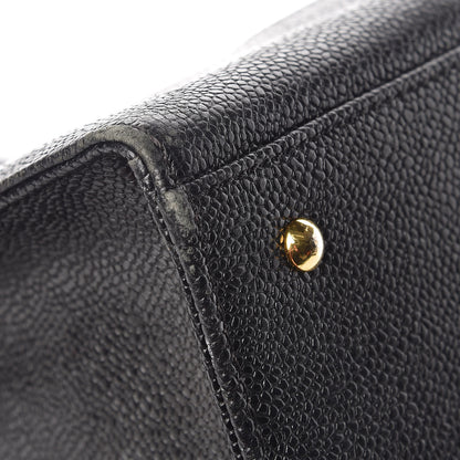 Chanel Caviar Large CC Shoulder Bag Black 8 of 13