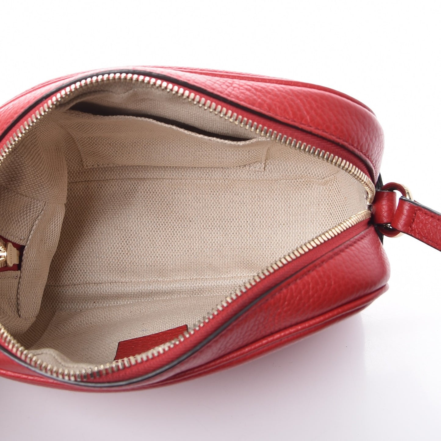 Pebbled Calfskin Small Soho Disco Bag Tabasco Red