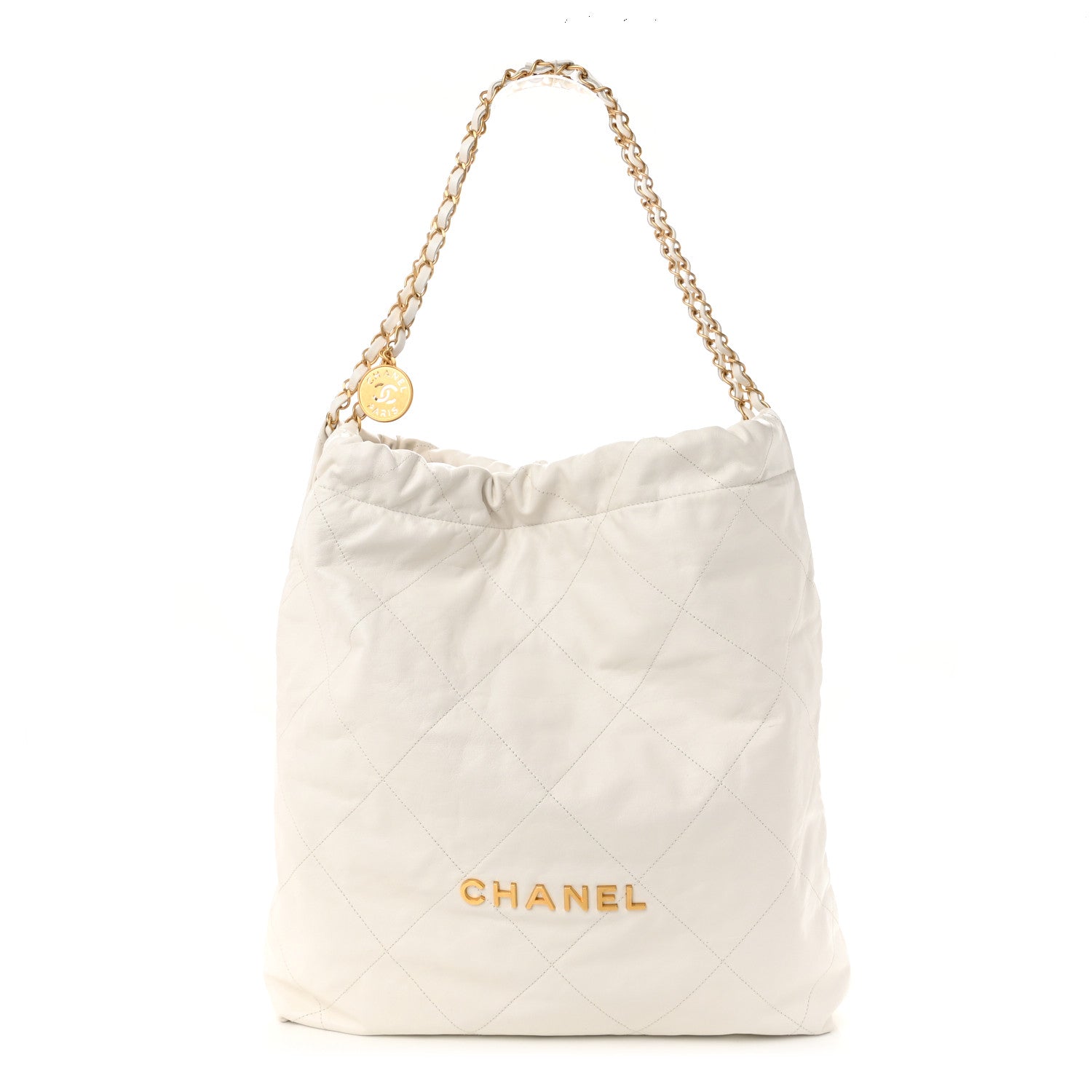 Chanel Shiny Calfskin Quilted Chanel 22 White 3 of 11