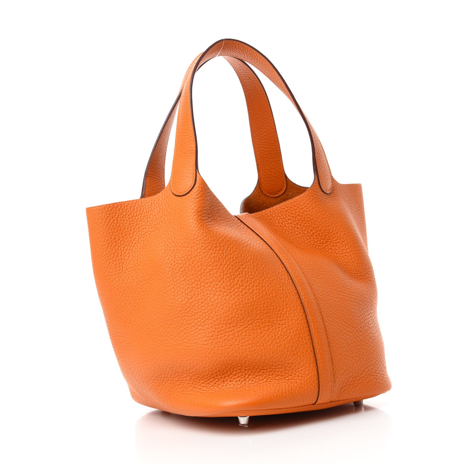 Hermes Taurillon Clemence Picotin Lock 22 MM Abricot 3 of 10