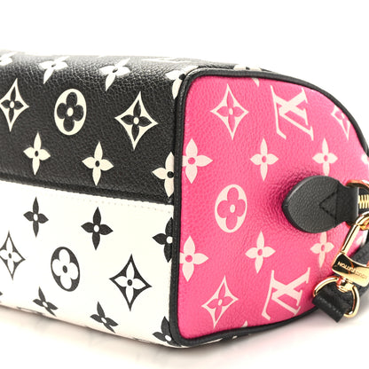 Louis Vuitton Empreinte Monogram Spring in the City Speedy Bandouliere 20 Black White Pink 8 of 9