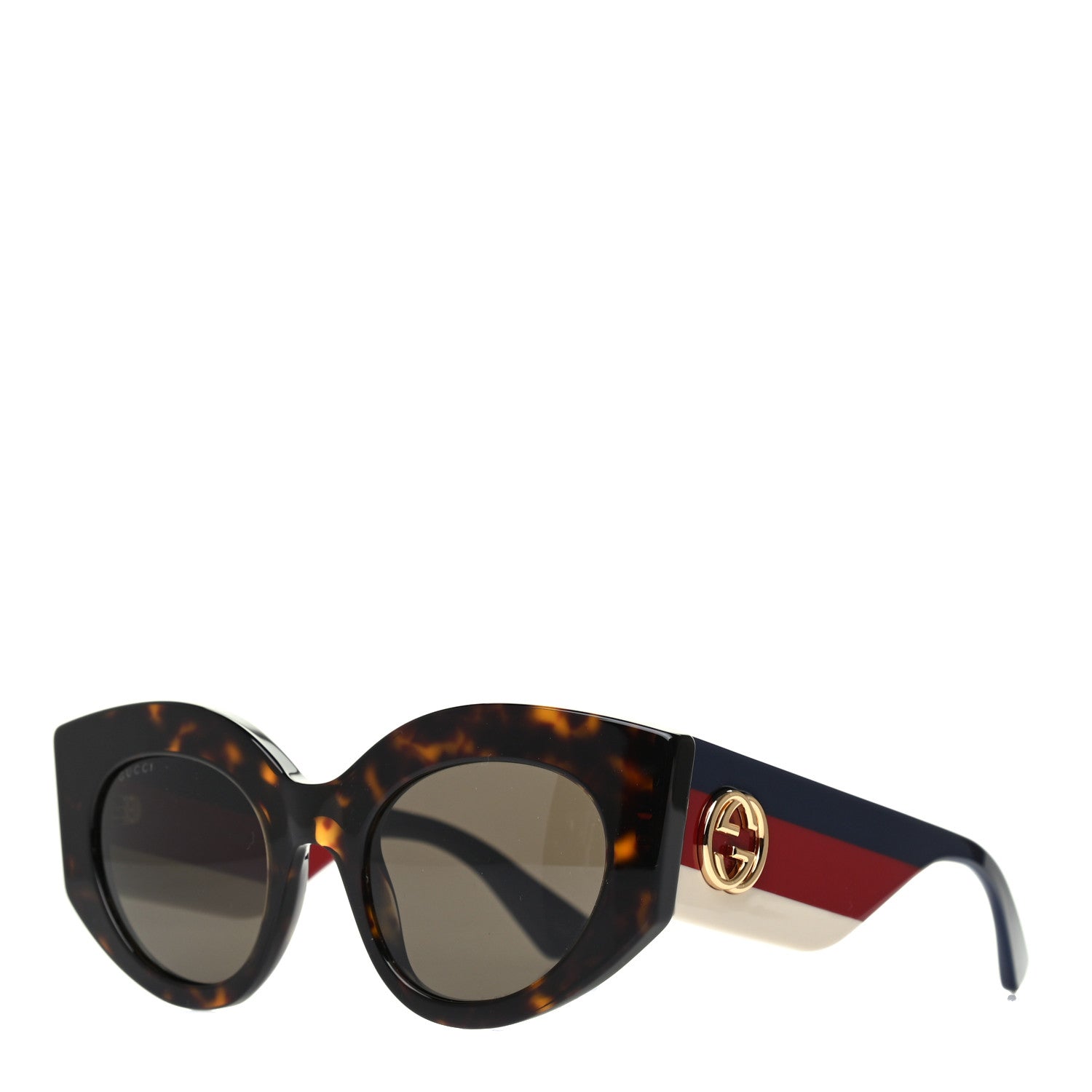 Gucci Acetate Oversized Rectangle Frame Web Sunglasses GG 0275S/S Black 1 of 8