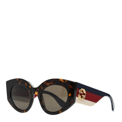 Gucci Acetate Oversized Rectangle Frame Web Sunglasses GG 0275S/S Black 1 of 8