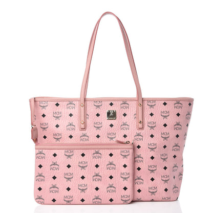 MCM Visetos Medium Anya Shopper Tote Light Pink 1 of 9