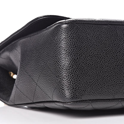 Chanel Caviar Quilted Jumbo Single Flap Black 10 of 12