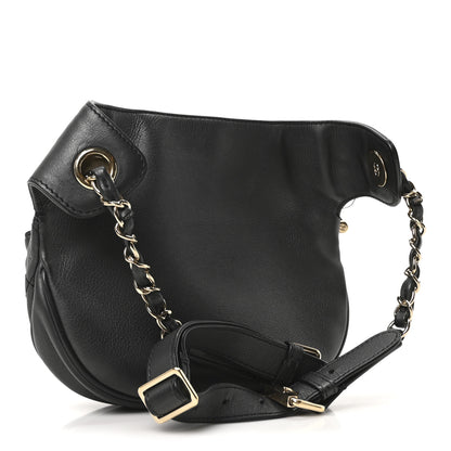 Chanel Metallic Calfskin Flap Chain Waist Bag Ruthenium 3 of 10