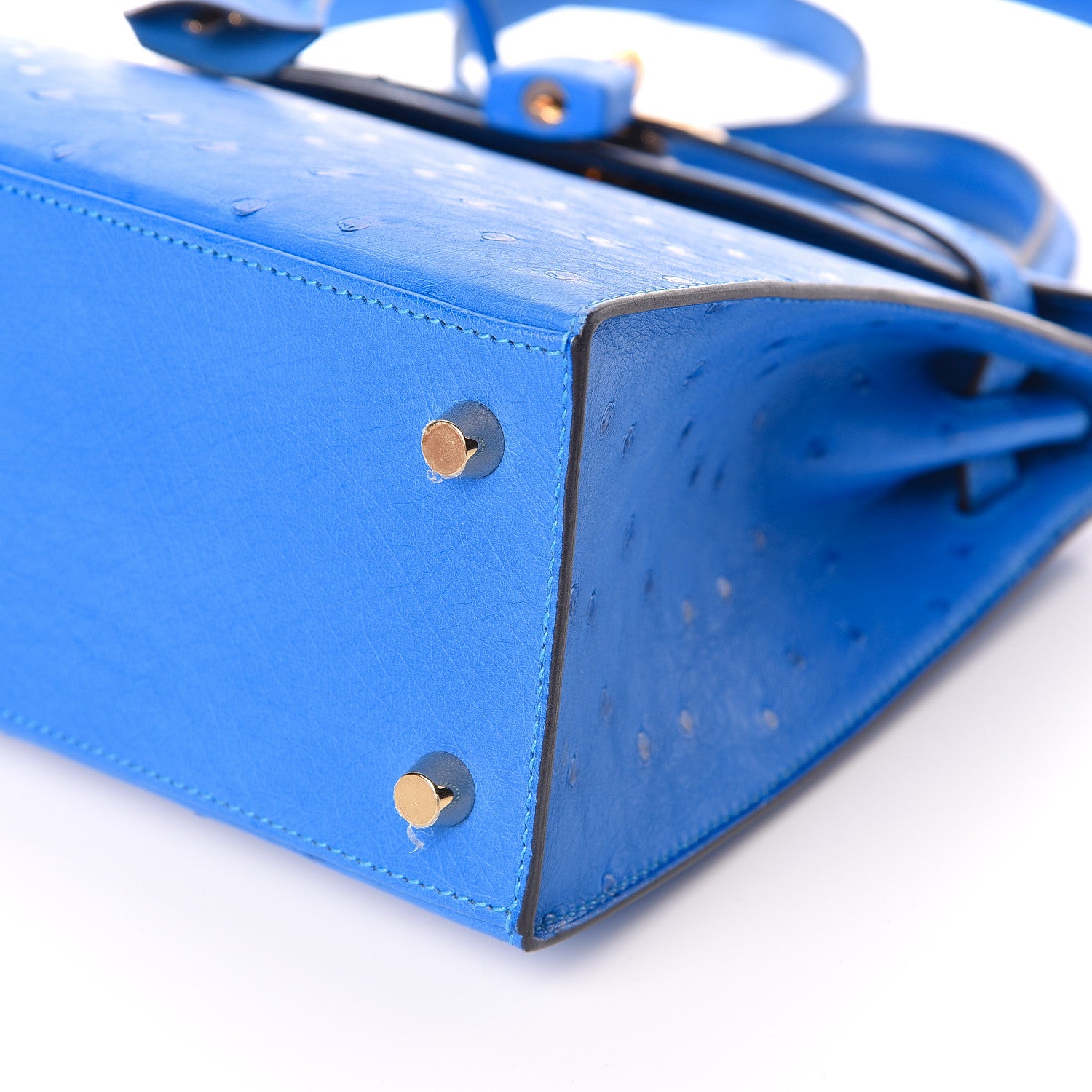 Hermes Ostrich Kelly Sellier 25 Bleuet 37 of 40