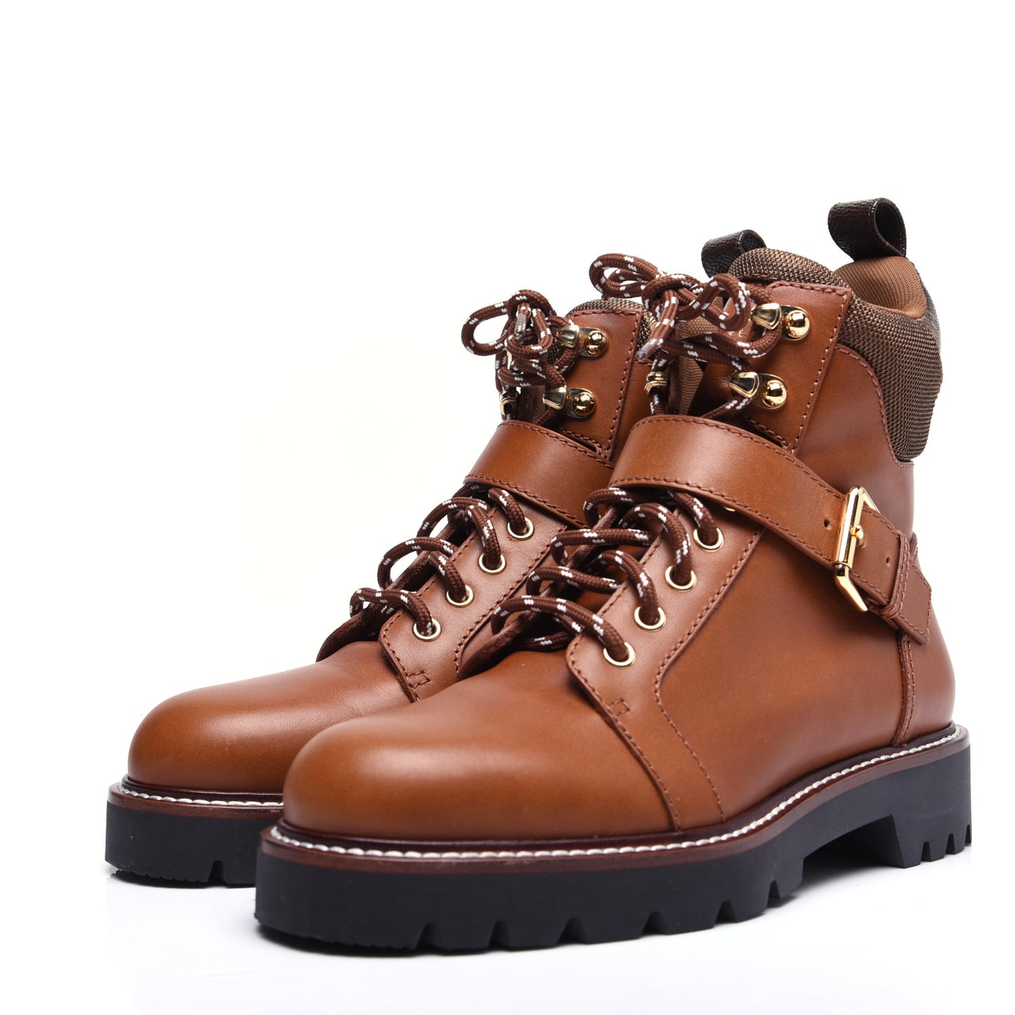 Calfskin Territory Ranger Combat Boots 38 Cognac