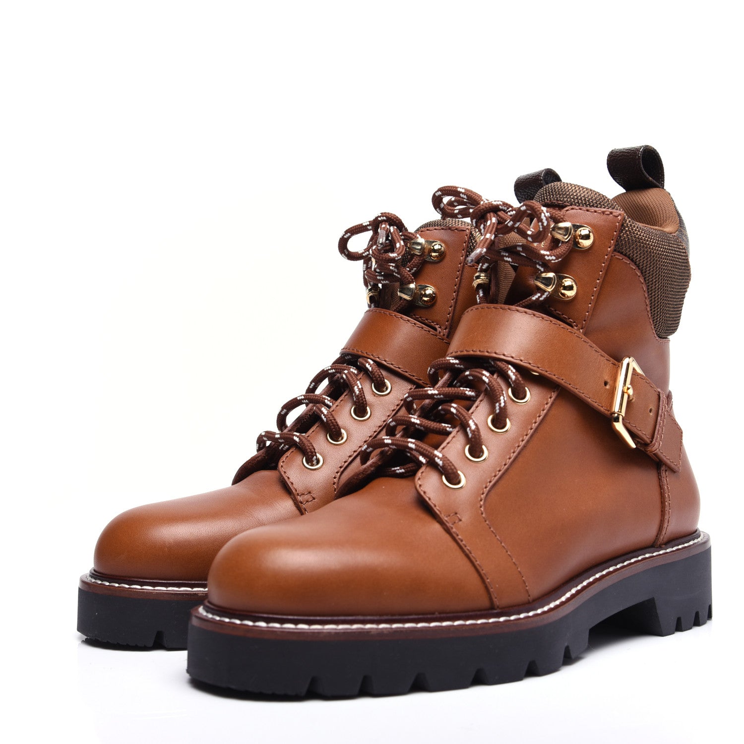 Louis Vuitton Calfskin Territory Ranger Combat Boots 38 Cognac 5 of 13