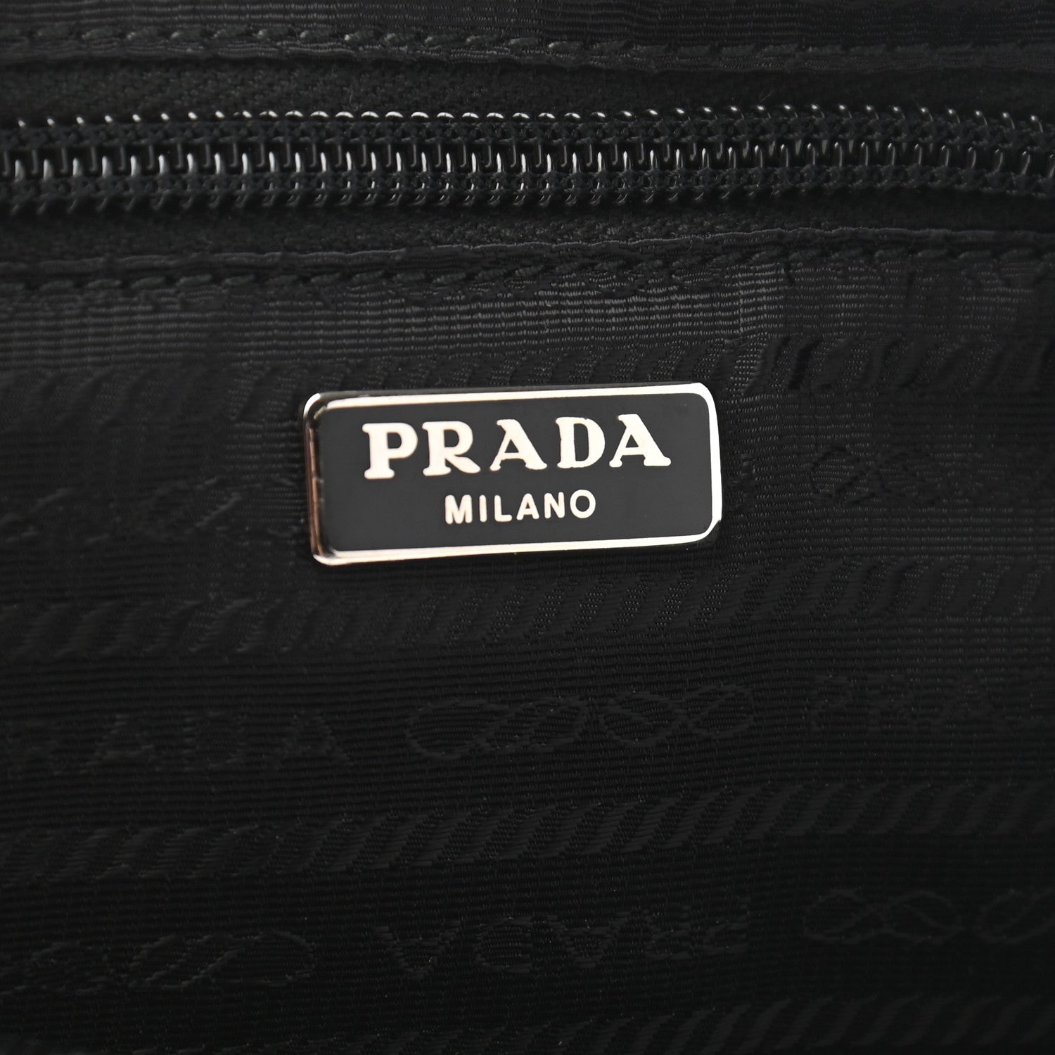 Prada Tessuto Nylon Saffiano Wristlet Black 5 of 7