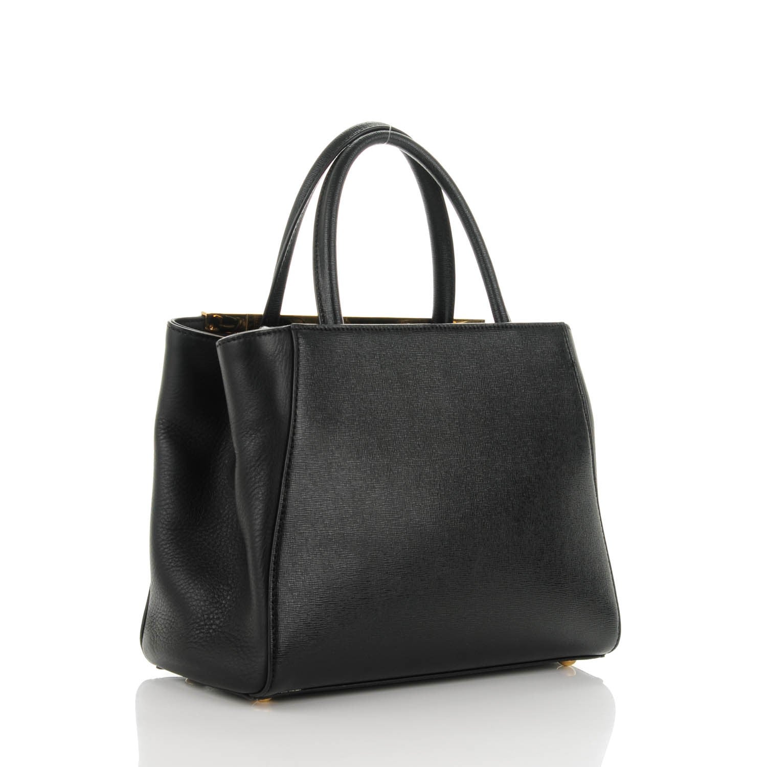 Fendi Vitello Elite Petite 2Jours Tote Black 3 of 8