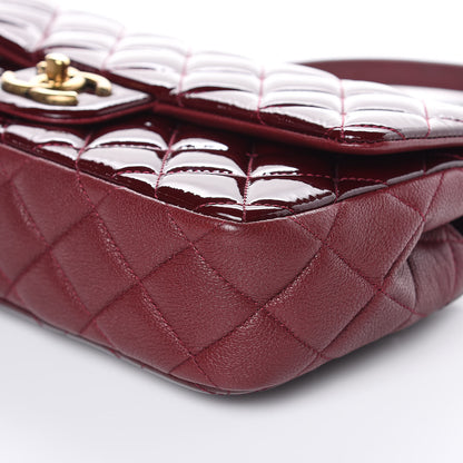 Chanel Patent Goatskin Quilted Medium CC Eyelet Flap Burgundy 9 of 11