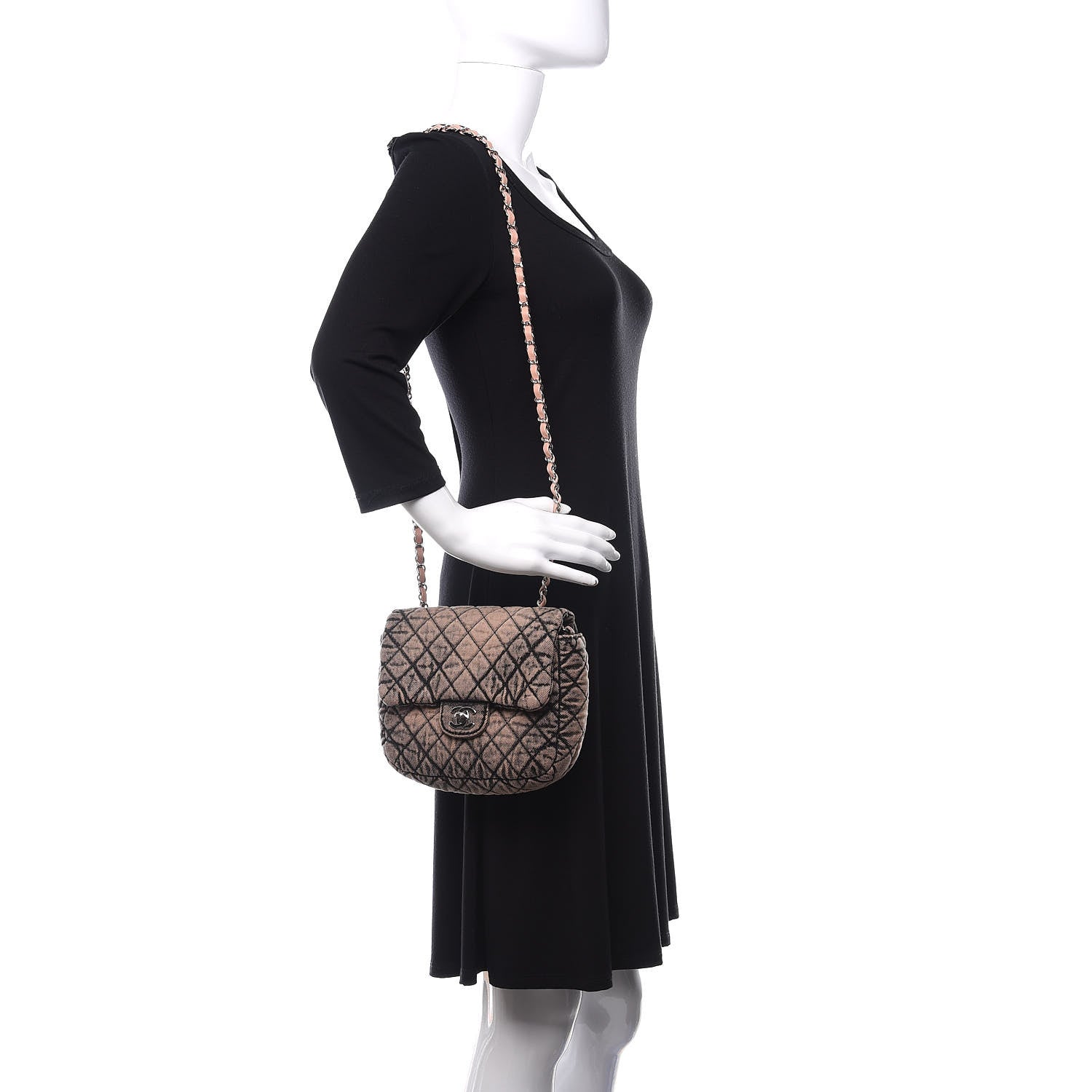 Chanel Washed Denim Quilted Small Denimpression Flap Rose Clair 2 of 11