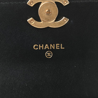 Chanel Calfskin Quilted Perfect Fit Coin Purse With Chain Black 6 of 10