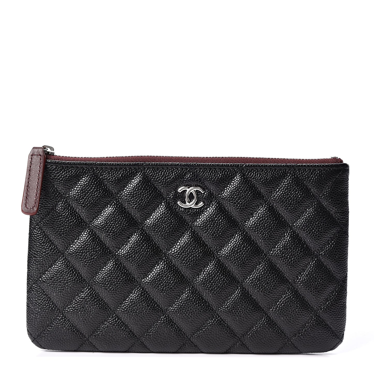 Caviar Quilted Small Pouch Black