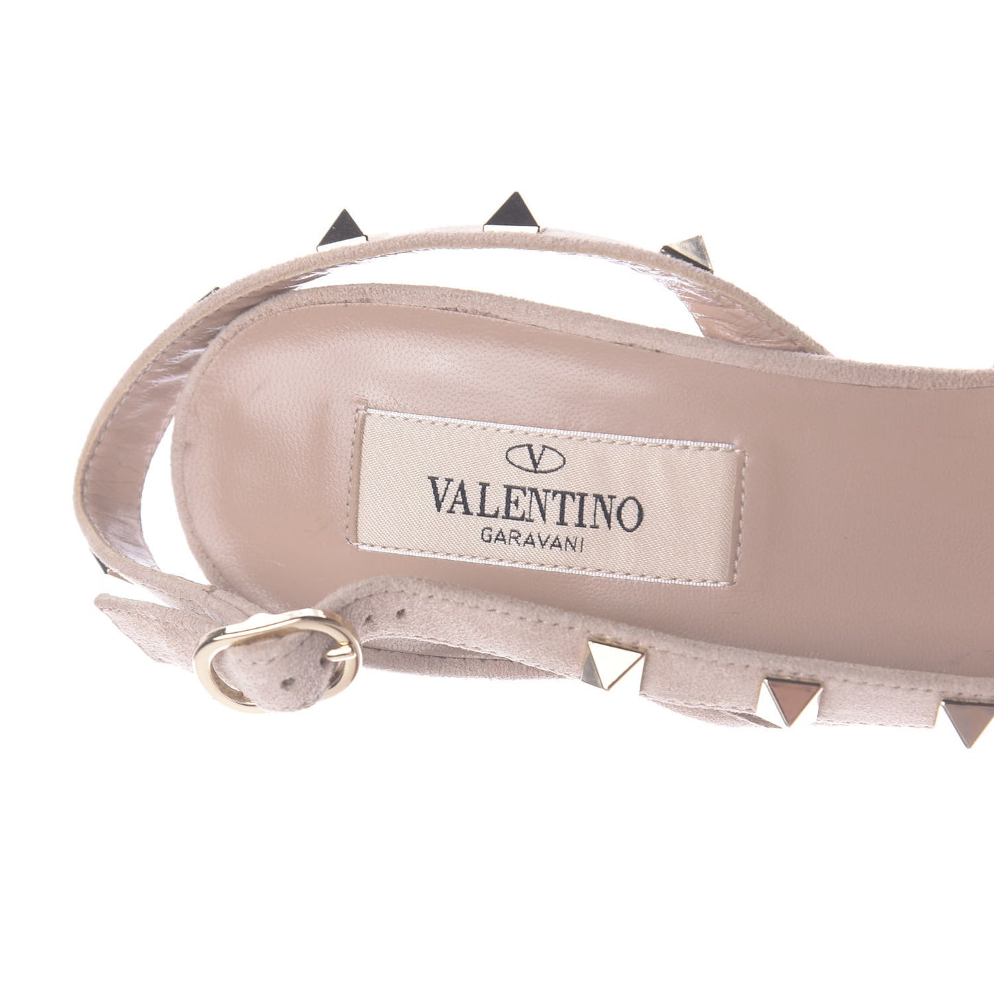 Mesh Point d'Esprit Rockstud Half D'Orsay Slingback 85mm Pumps 38 Rose Cannelle