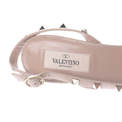 Valentino Garavani Mesh Point d'Esprit Rockstud Half D'Orsay Slingback 85mm Pumps 38 Rose Cannelle 7 of 9