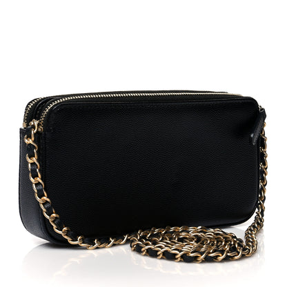 Chanel Caviar Studded Small Deauville Clutch With Chain Black 3 of 11