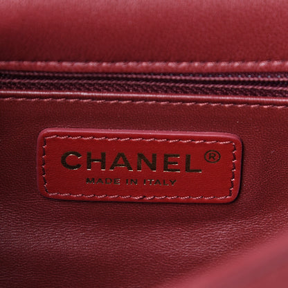 Chanel Lambskin Quilted Easy Carry Flap Burgundy 5 of 15
