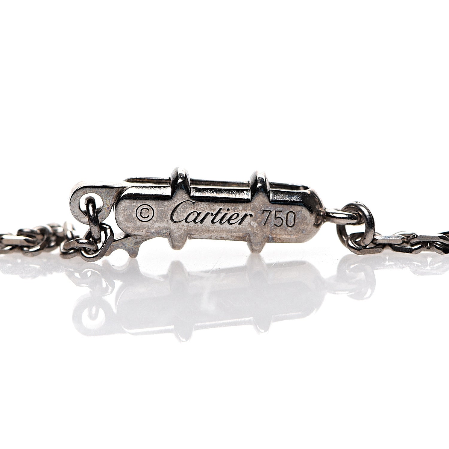 Cartier 18K White Gold Medium Hearts and Symbols Necklace 4 of 6