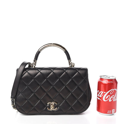 Chanel Lambskin Small Carry Chic Flap Black 12 of 12