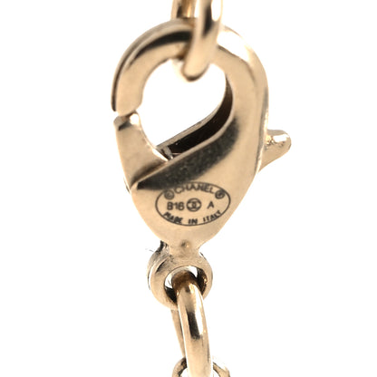 Chanel Crystal Resin CC Drop Necklace Gold Black 5 of 5