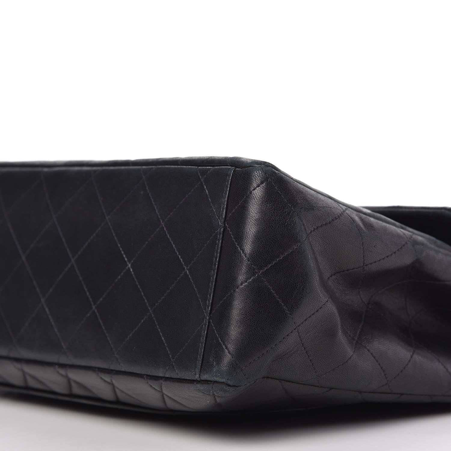 Chanel Lambskin Quilted XL Jumbo Single Flap Black 7 of 9