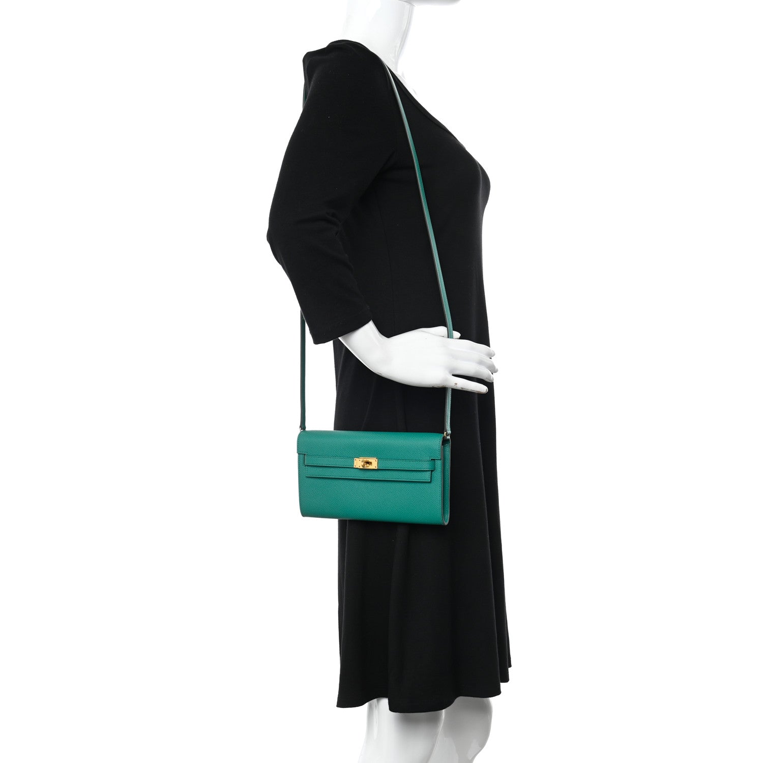 Hermes Epsom Kelly Wallet To Go Vert Jade 2 of 8