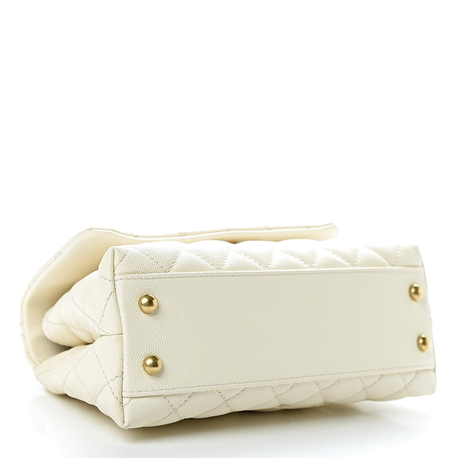 Chanel Caviar Quilted Mini Coco Handle Flap Light Beige 4 of 12