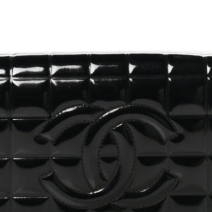 Chanel Patent Chocolate Bar Quilted CC Flap Black 8 of 10