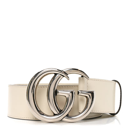 Gucci Calfskin Double G 40mm Belt 85 34 Mystic White 1 of 5