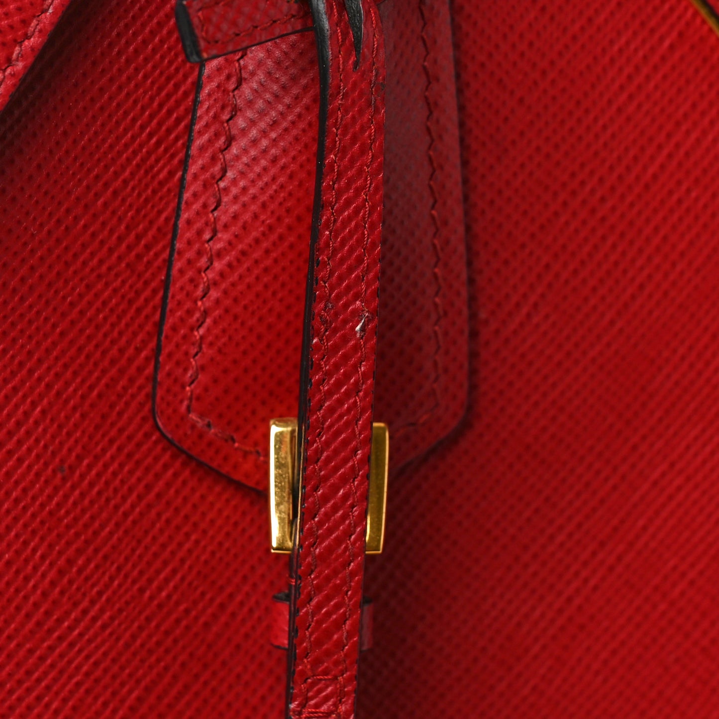 Saffiano Cuir Large Double Bag Fuoco Black