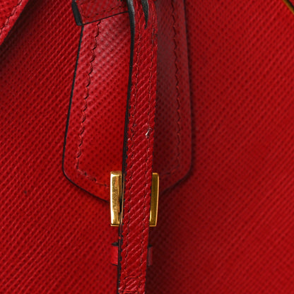 Prada Saffiano Cuir Large Double Bag Fuoco Black 11 of 11