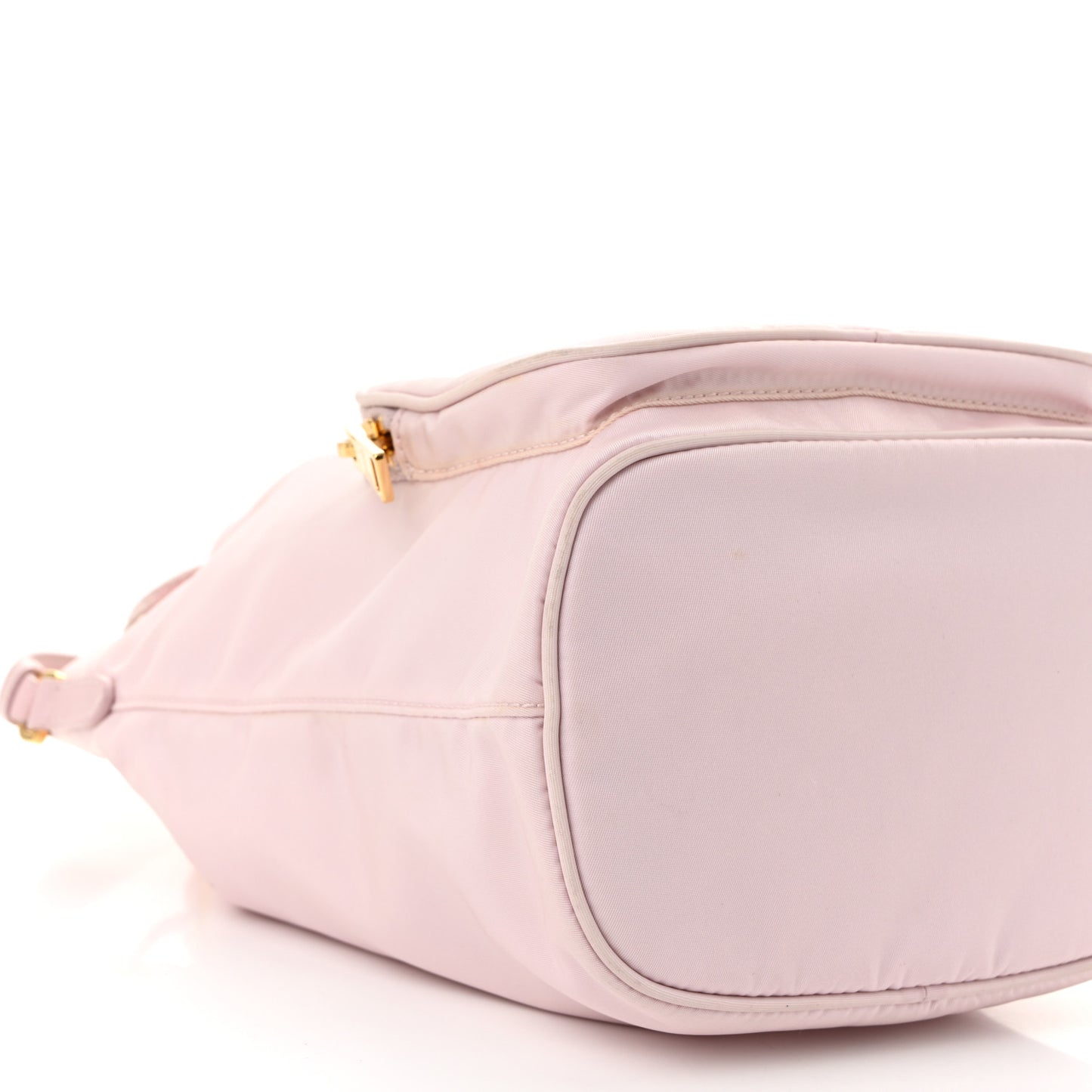 Re-Nylon Saffiano Duet Bucket Crossbody Bag Alabastro