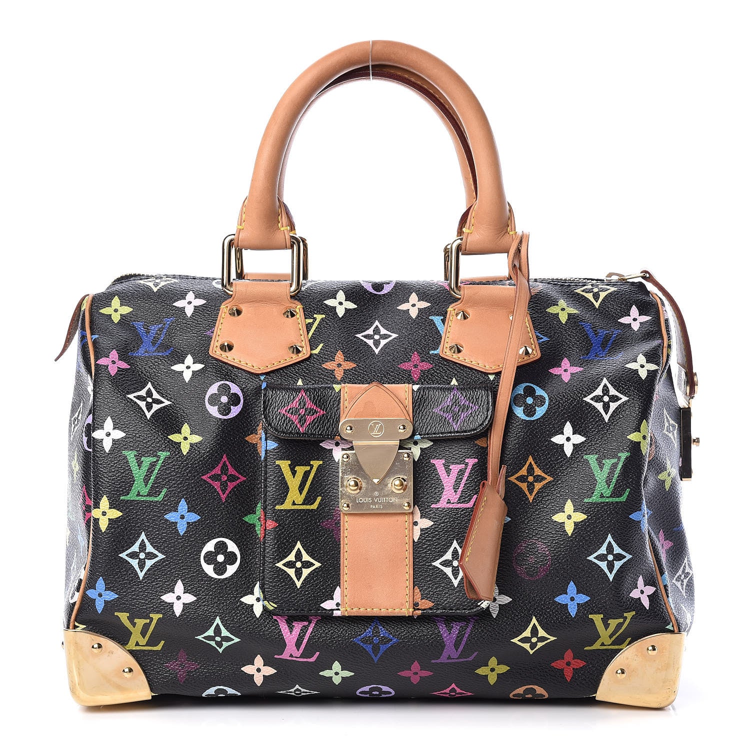 Louis Vuitton Monogram Multicolor Speedy 30 Black 1 of 16