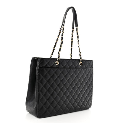 Chanel Caviar Quilted Large Shopping Tote Black 3 of 10