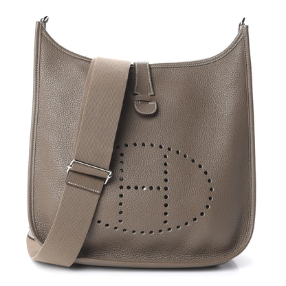 Hermes Taurillon Clemence Evelyne III GM Etoupe 1 of 9