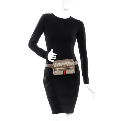 Gucci GG Supreme Monogram Web Small Ophidia Belt Bag 85 34 Dark Brown 2 of 7