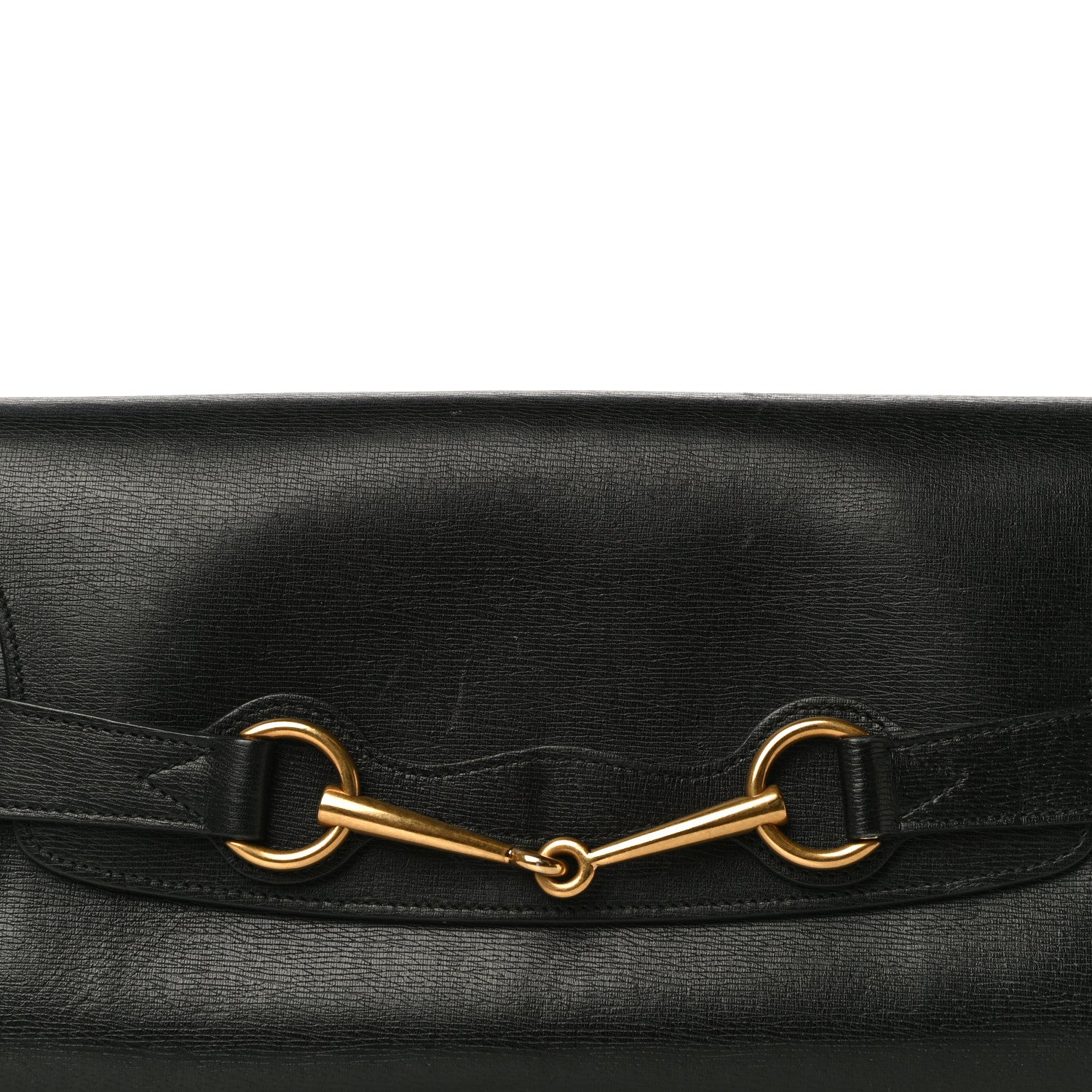 Gucci Calfskin Large Bright Bit Clutch Black 8 of 20