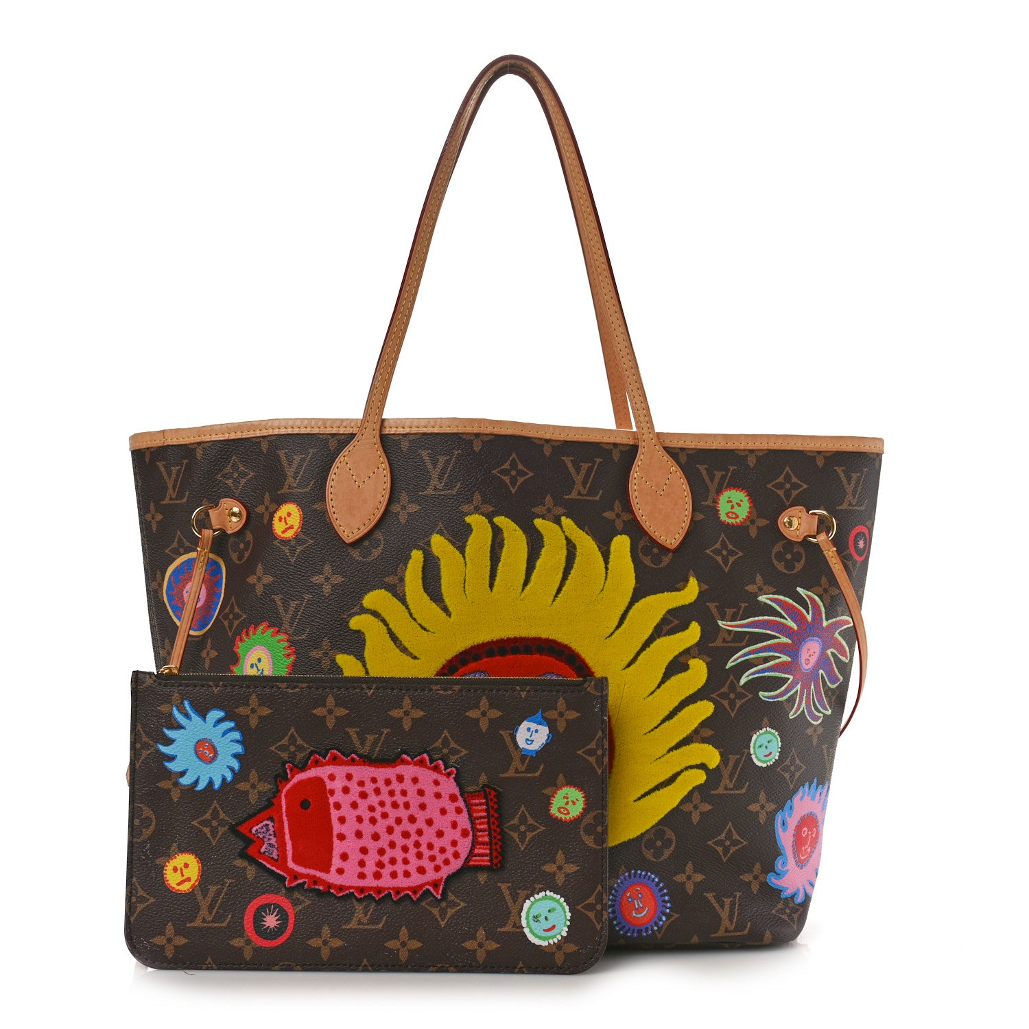 Louis Vuitton LV X YK Monogram Faces Neverfull MM 3 of 7