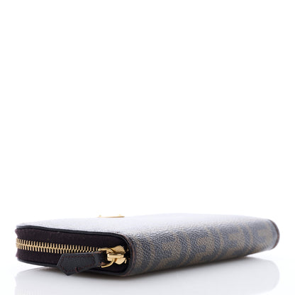 Fendi Zucca Spalmati Vitello Elite Zip Around Wallet Tobacco Ebano 4 of 6