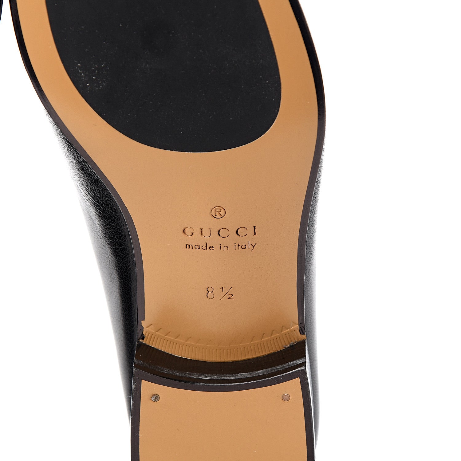 Gucci Goatskin Mens Horsebit Loafers 8.5 Black 6 of 9