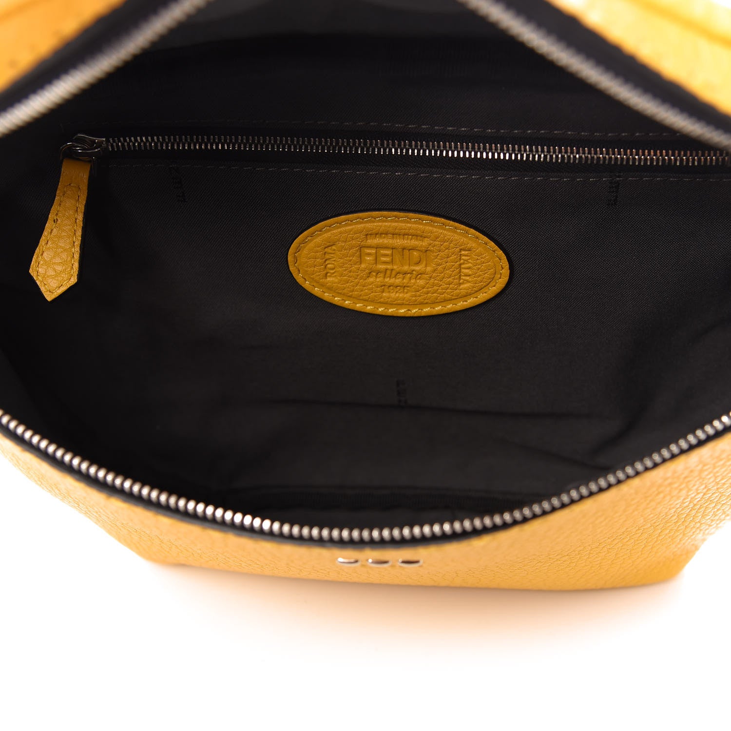 Fendi Cuoio Romano Selleria Metal Stitch Stamp Patch Belt Bag Sunflower 5 of 10