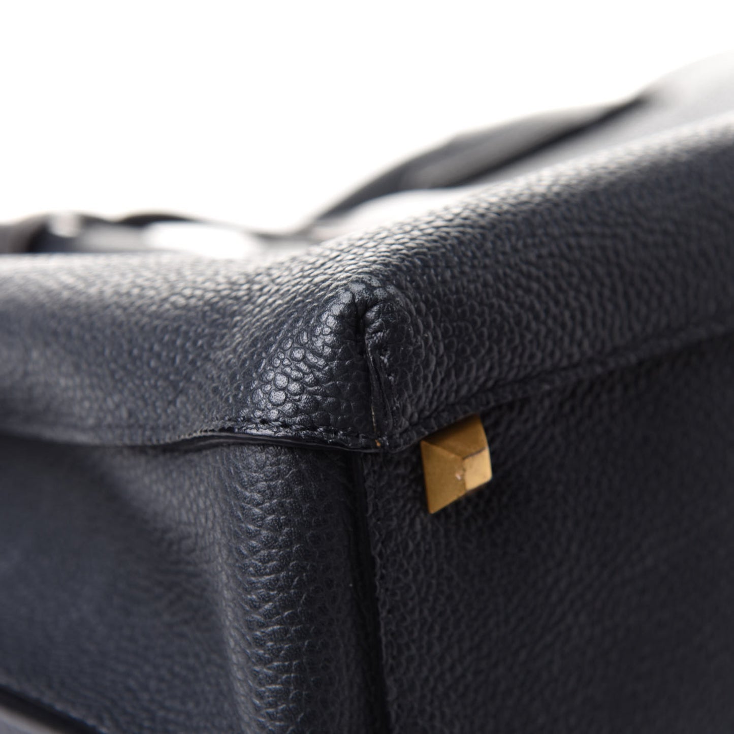 Grained Calfskin Medium Milla Tote Phantom Grey