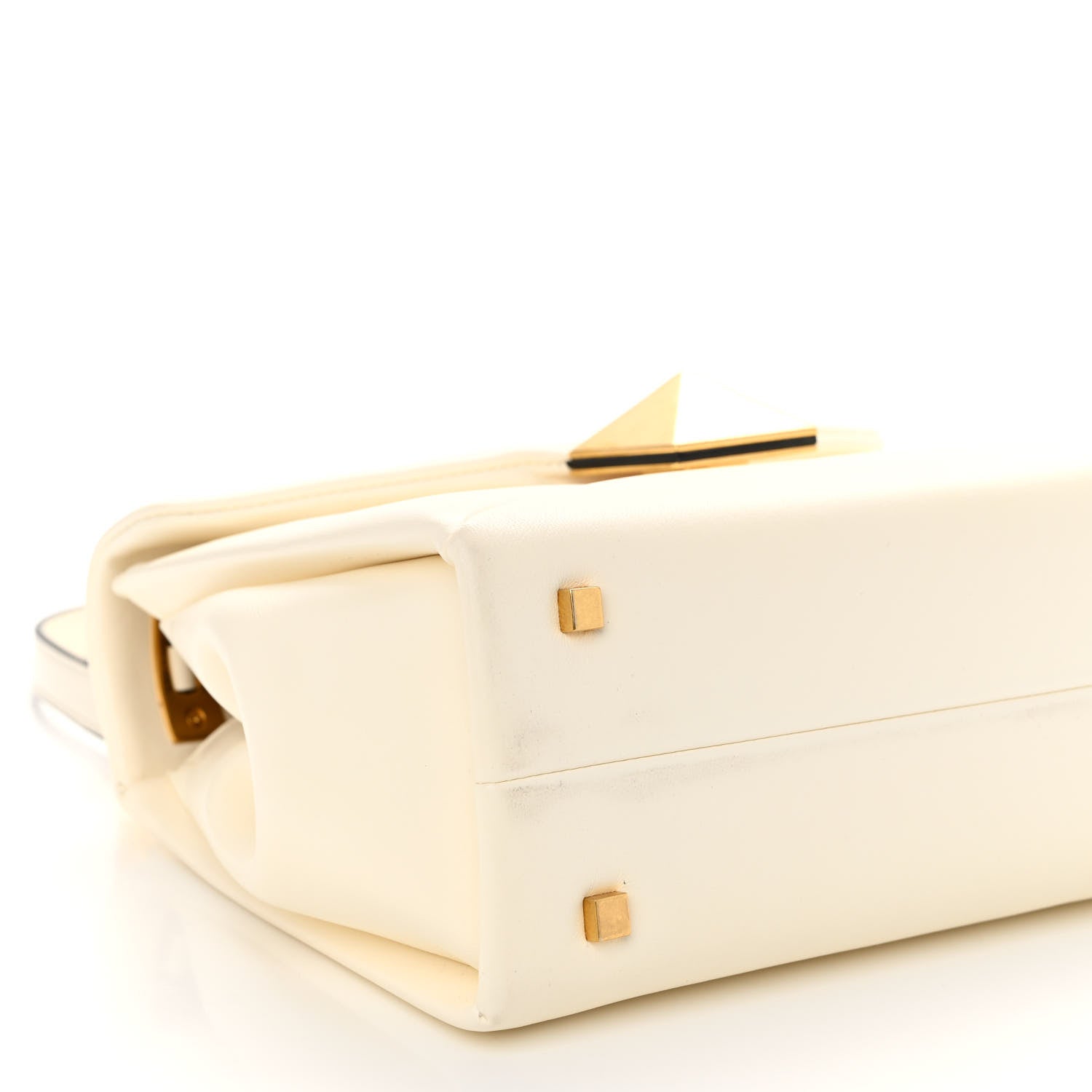 Valentino Garavani Nappa Small One Stud Top Handle Bag Ivory 9 of 10