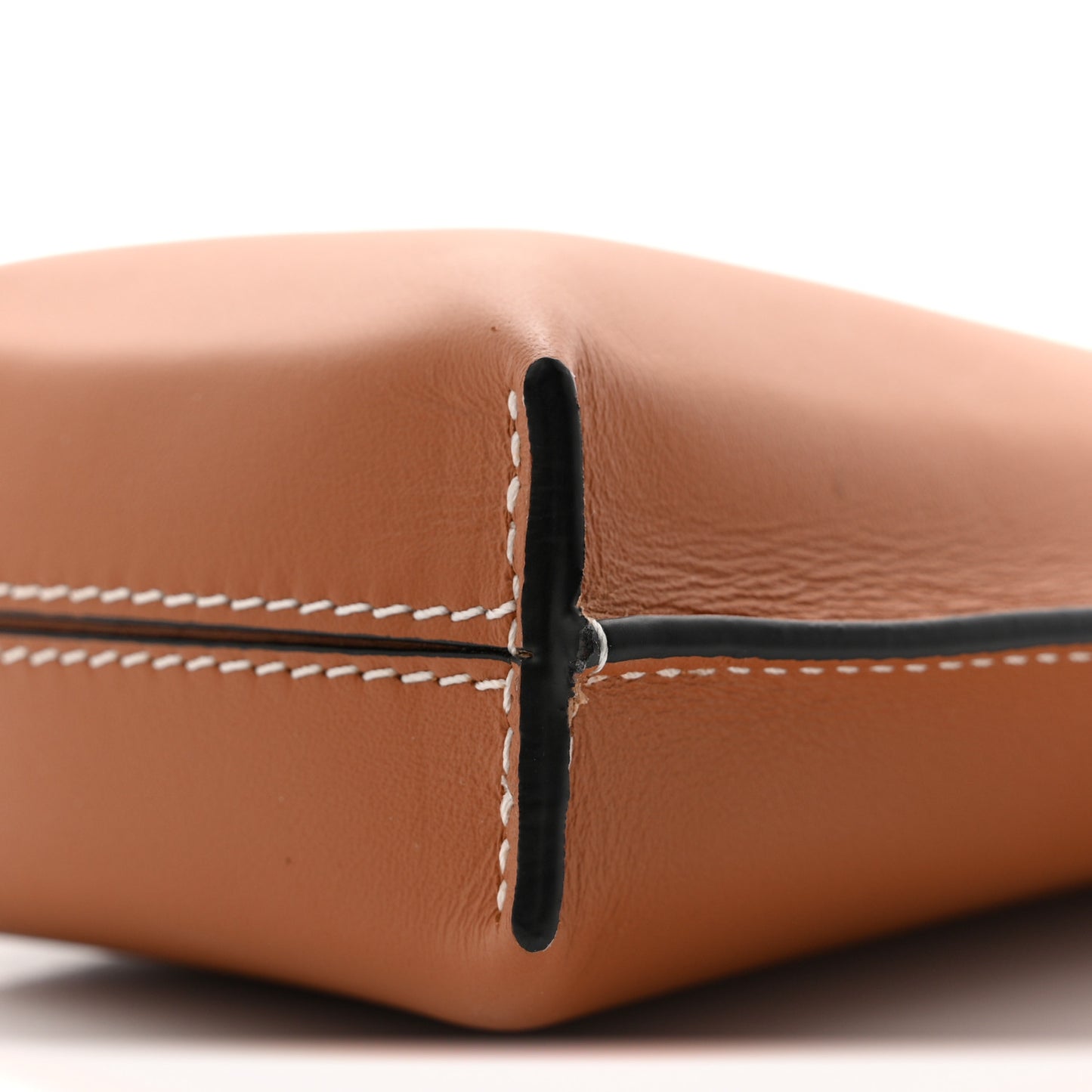 Smooth Calfskin Anagram Phone Pouch Tan