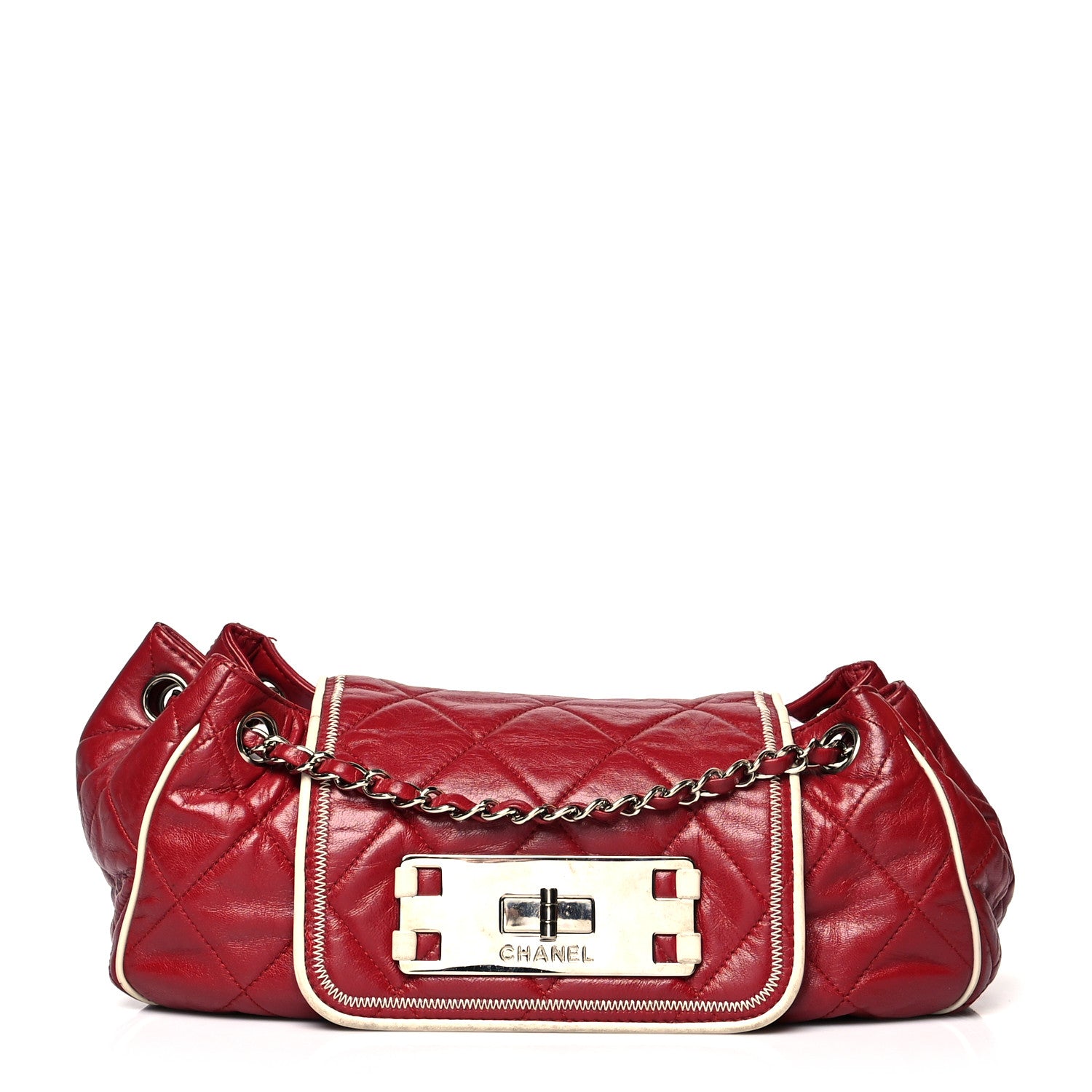 Chanel Lambskin Quilted East West Accordion Flap Light Bordeaux 1 of 15